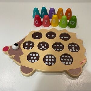 Janod Wooden Number Sorting Hedgehog | Montessori